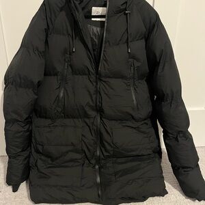Rejork black puffer parka jacket